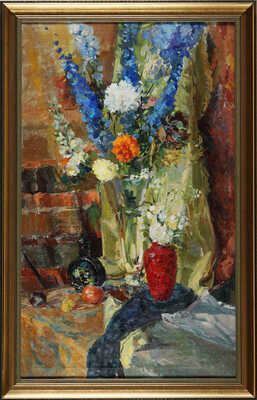 Трескин Анатолий Владимирович. Натюрморт с дельфиниумом